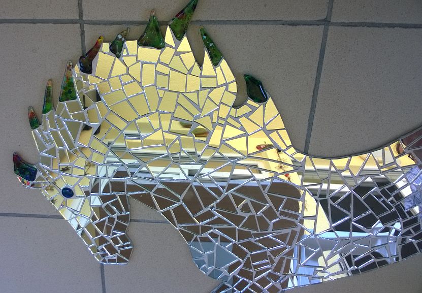 Vranac - delovi ogledala sa murano staklom